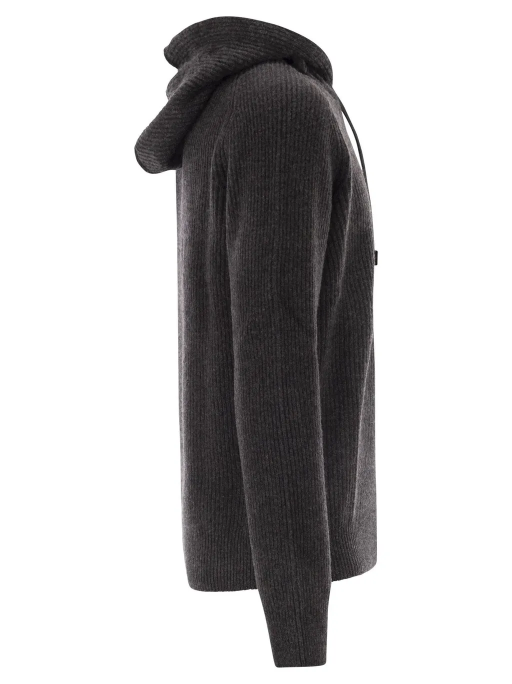 Ribbed Knit Hoodie