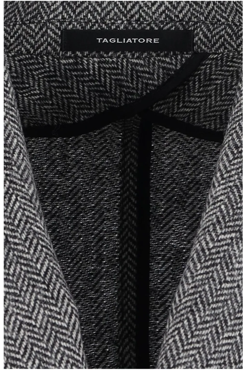 Double-Breasted Herringbone Blazer