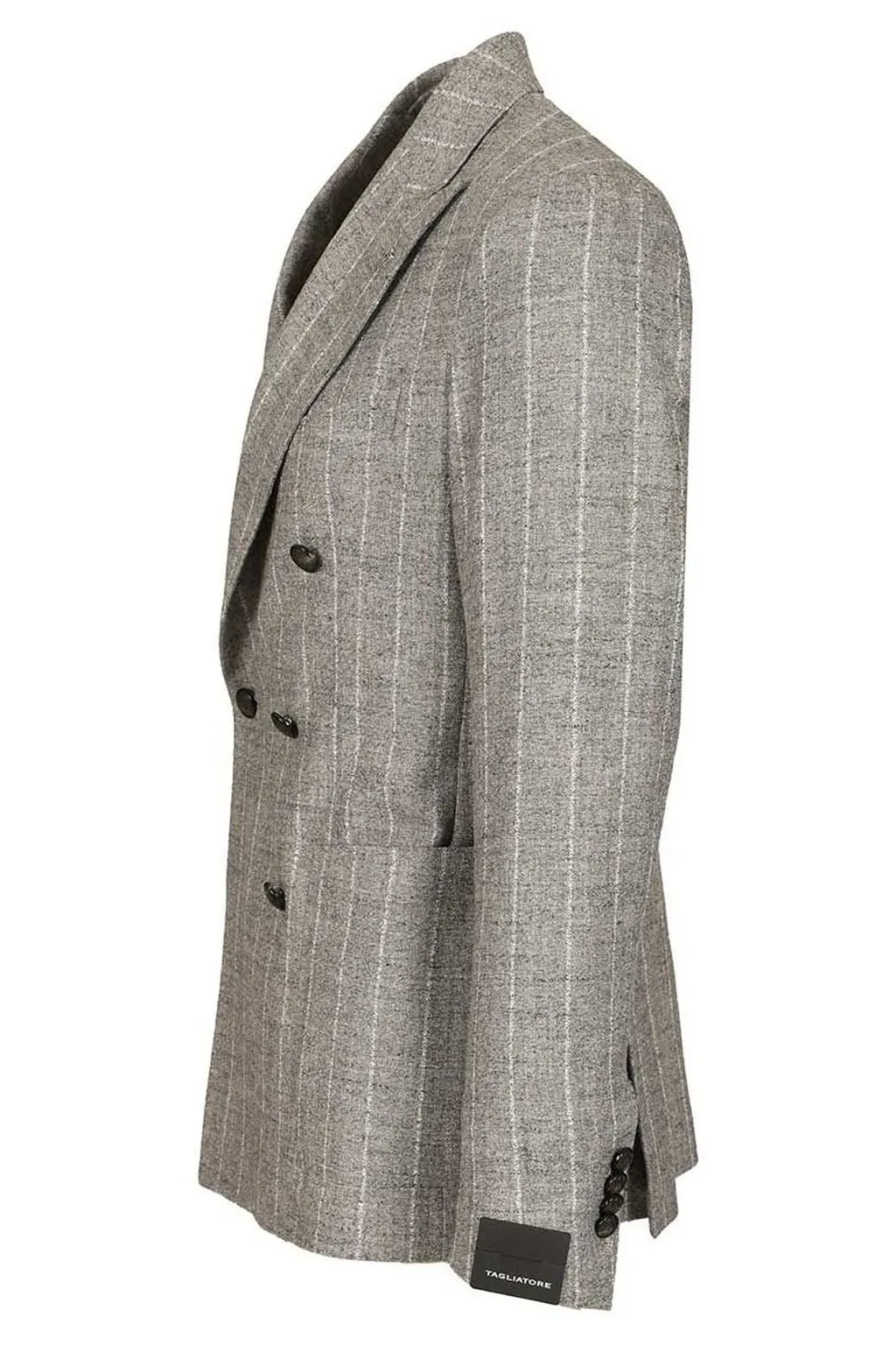 Double-Breasted Pinstripe Blazer