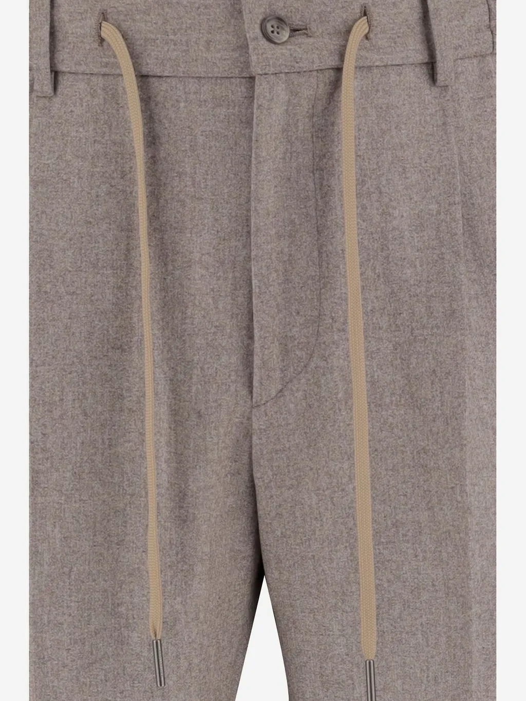 Pleated Trousers With Drawstring