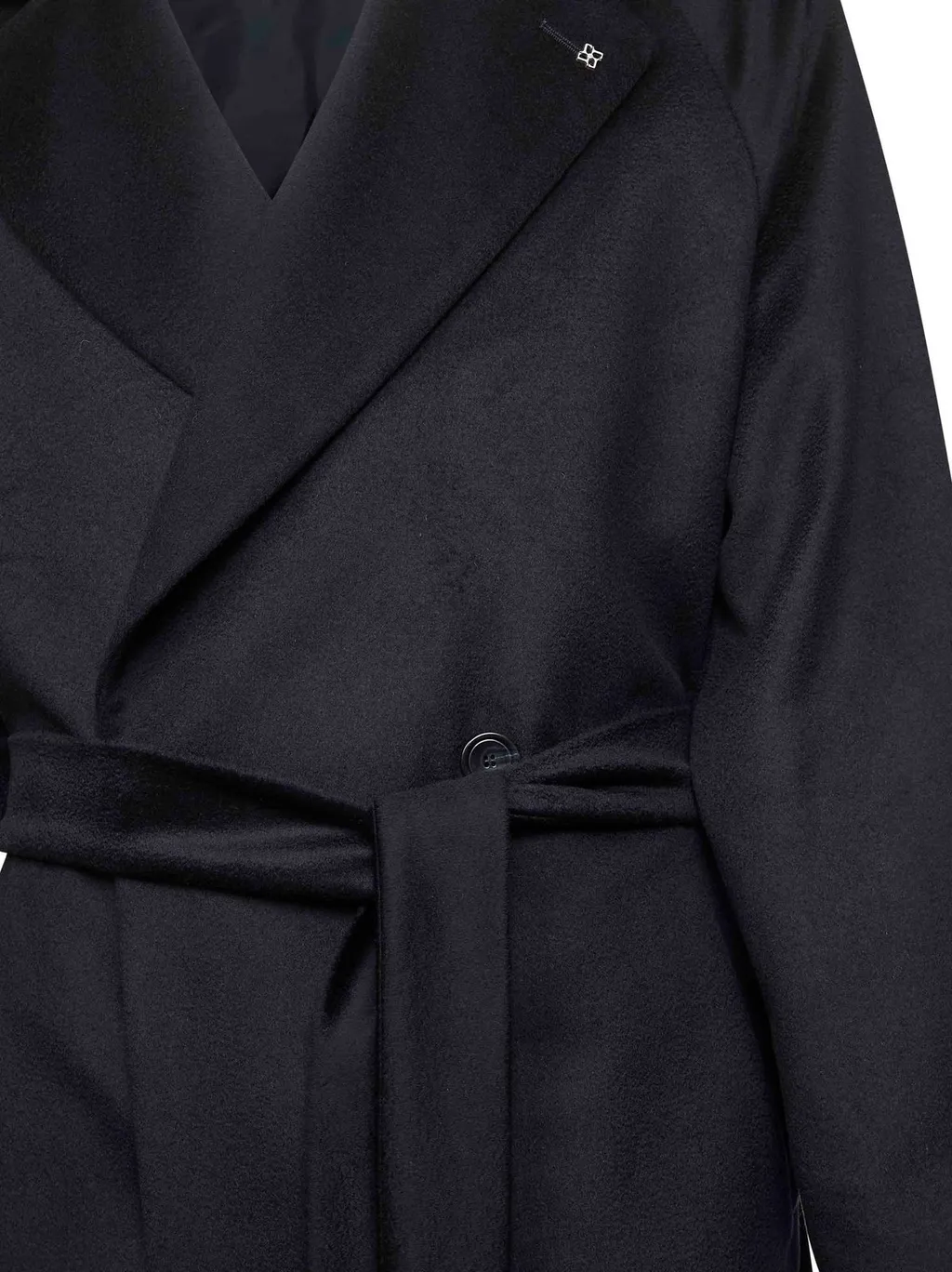 Wool Blend Wrap Coat