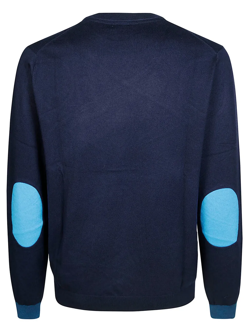 Crewneck Sweater With Contrasting Elbow Patches