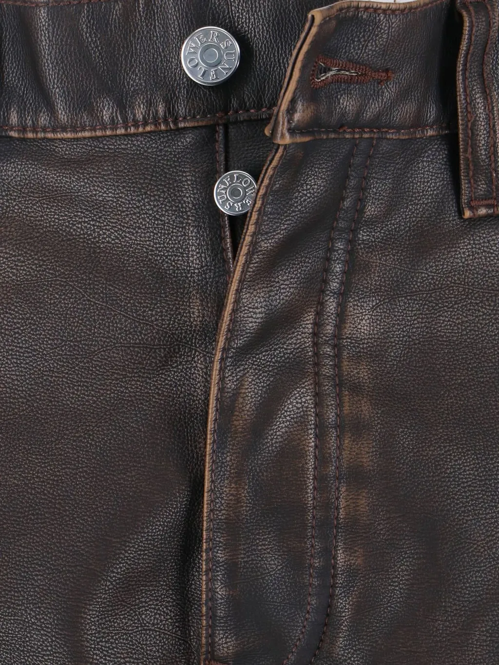 Straight-Leg Faux Leather Pants