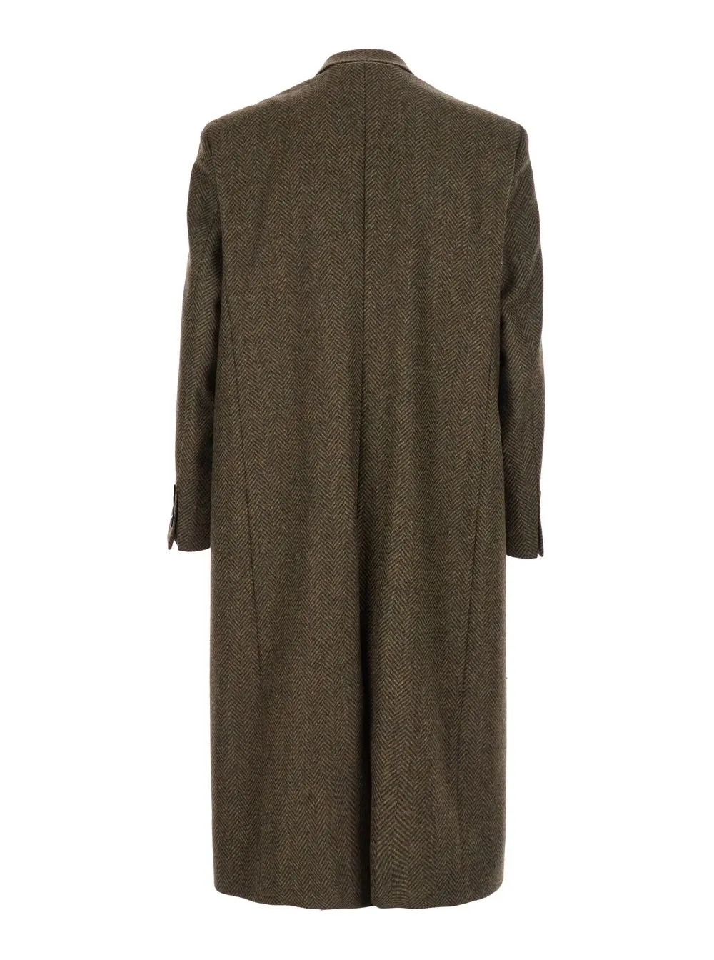 Double-Breasted Herringbone Coat