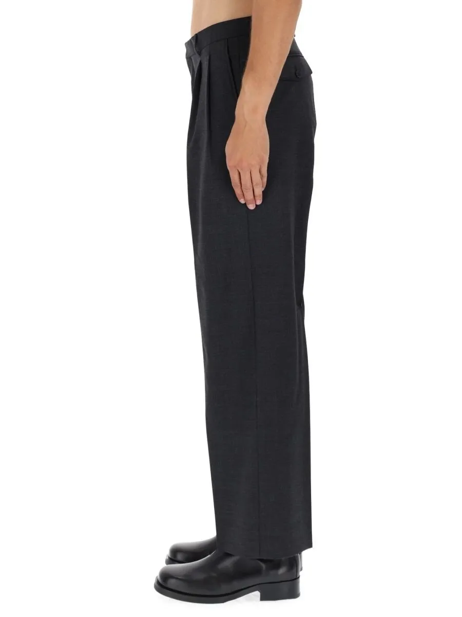 Pleated Wide-Leg Trousers