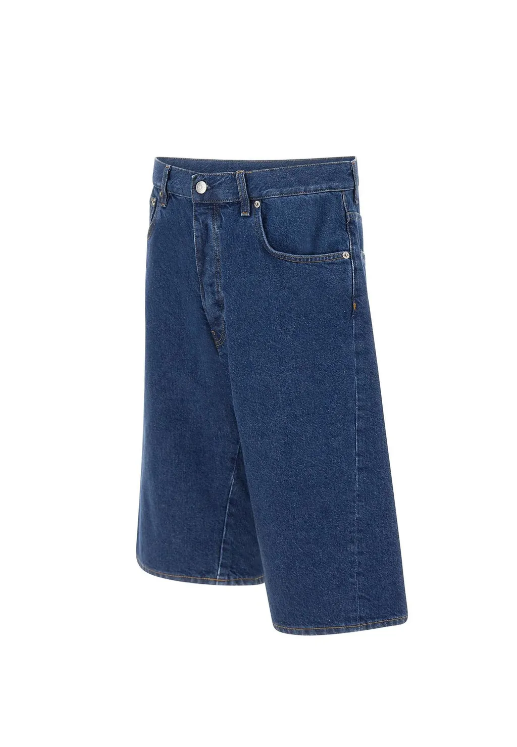Wide-Leg Denim Shorts