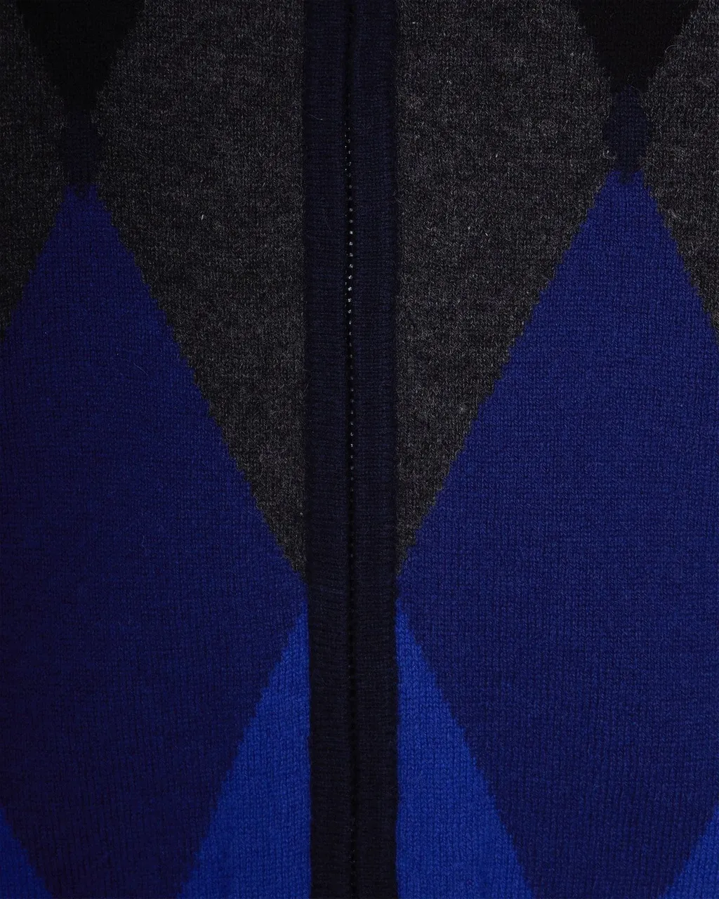 Argyle Zip-Up Cardigan