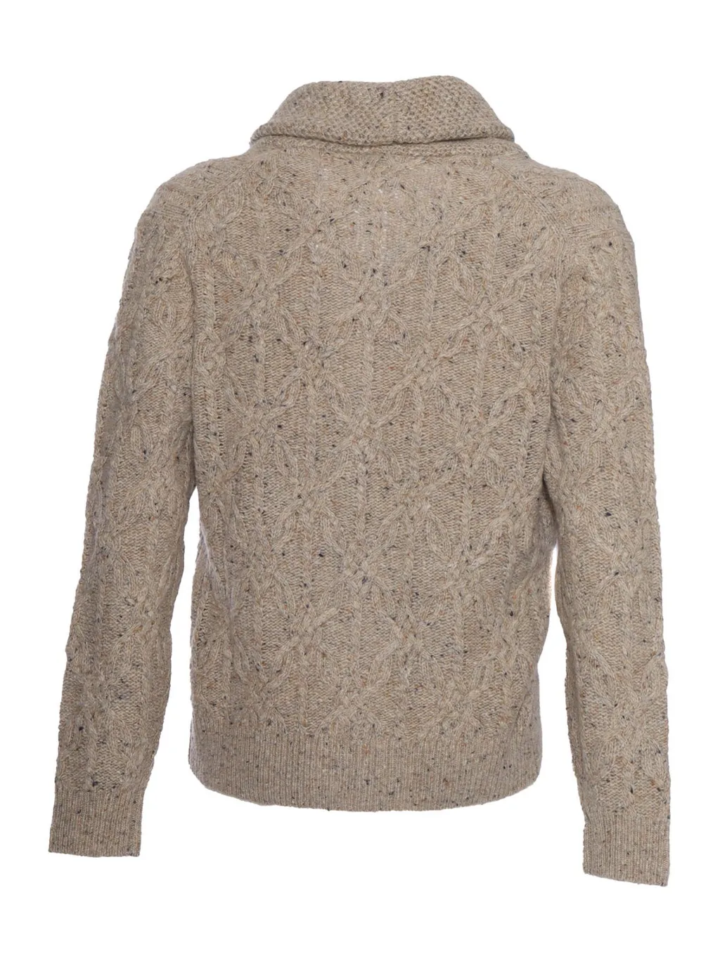 Shawl Collar Cable Knit Cardigan