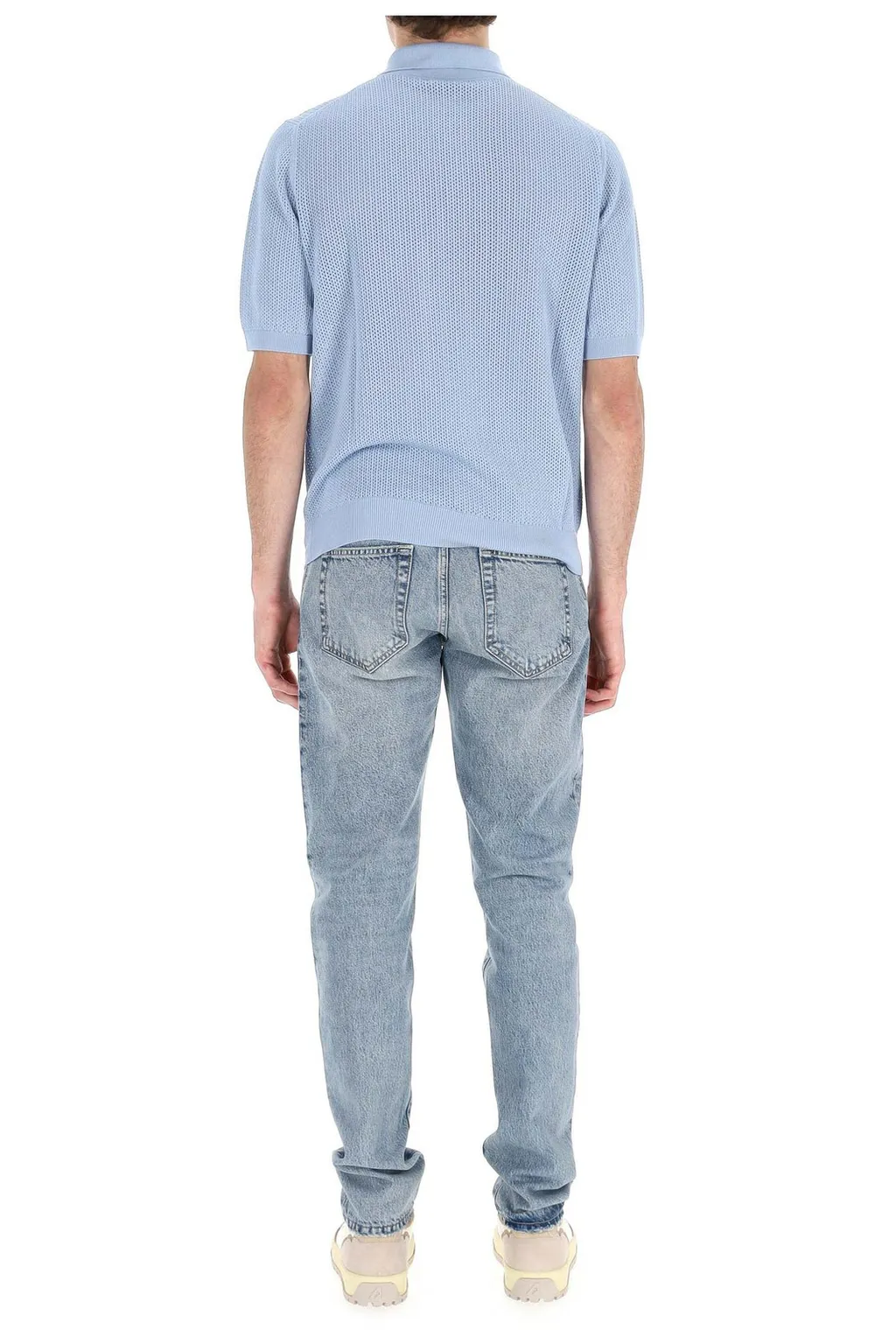 Short Sleeve Knit Polo Shirt