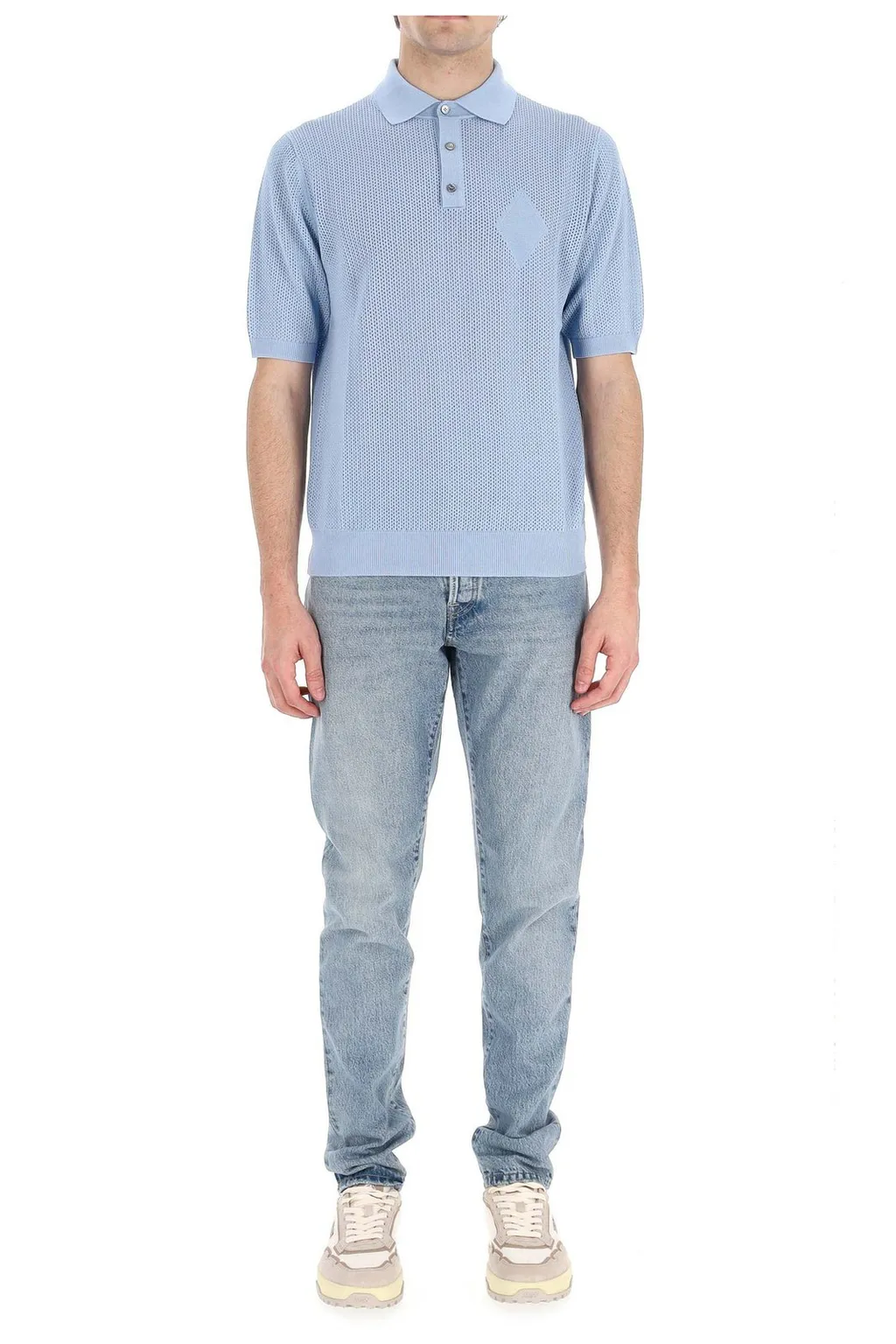 Short Sleeve Knit Polo Shirt
