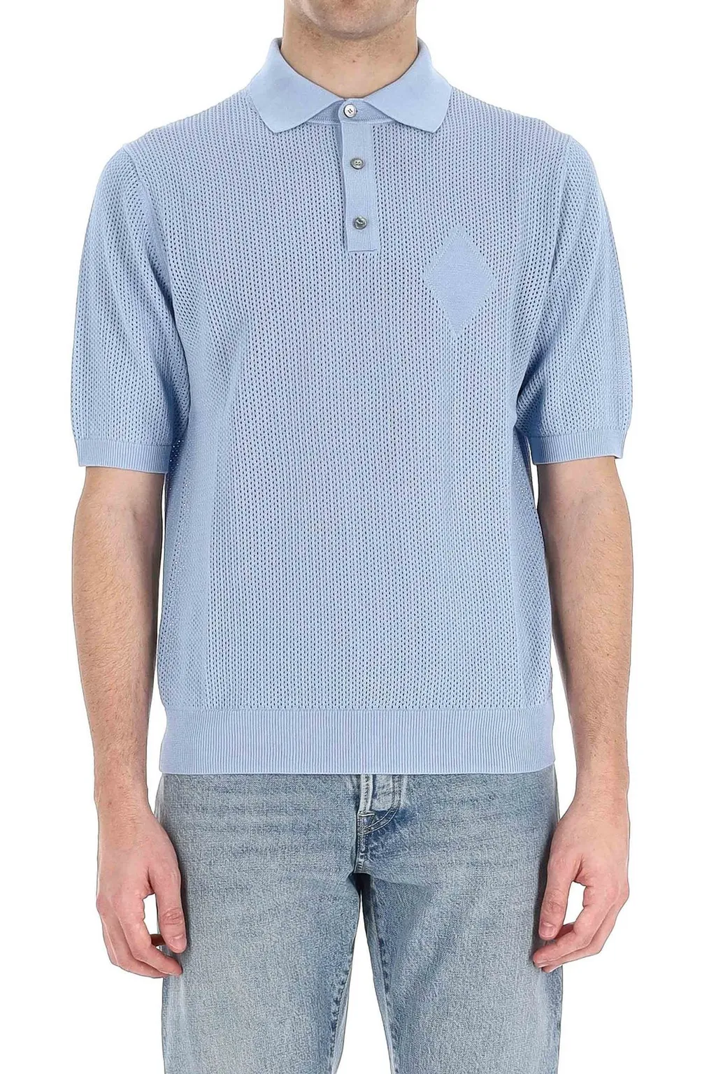 Short Sleeve Knit Polo Shirt