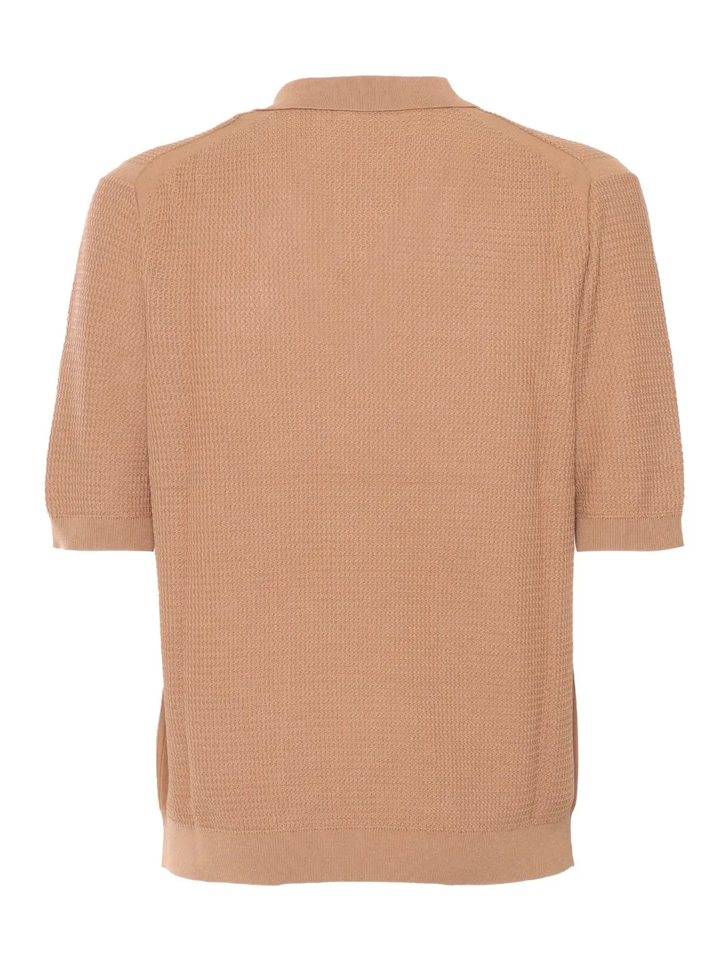 Textured Knit Polo Shirt