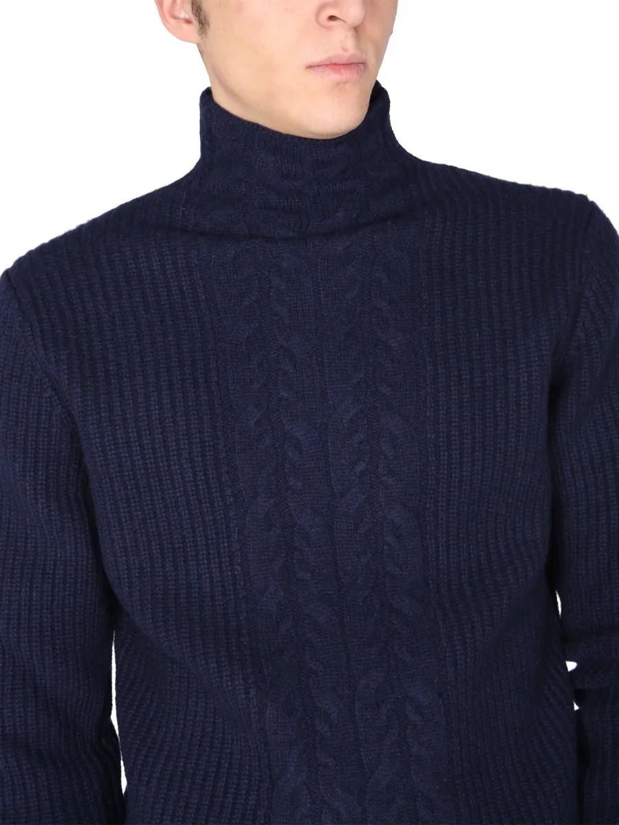 Cable Knit Turtleneck Sweater