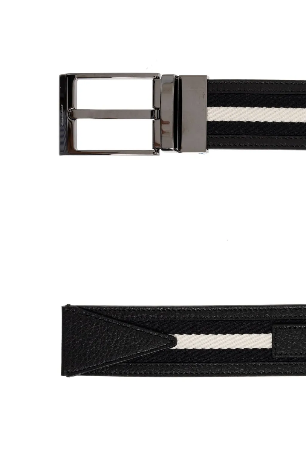 Striped Leather Belt