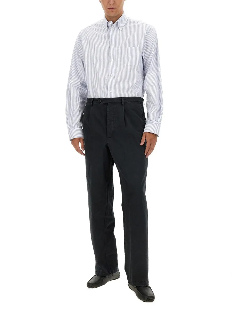 Striped Button-Down Shirt