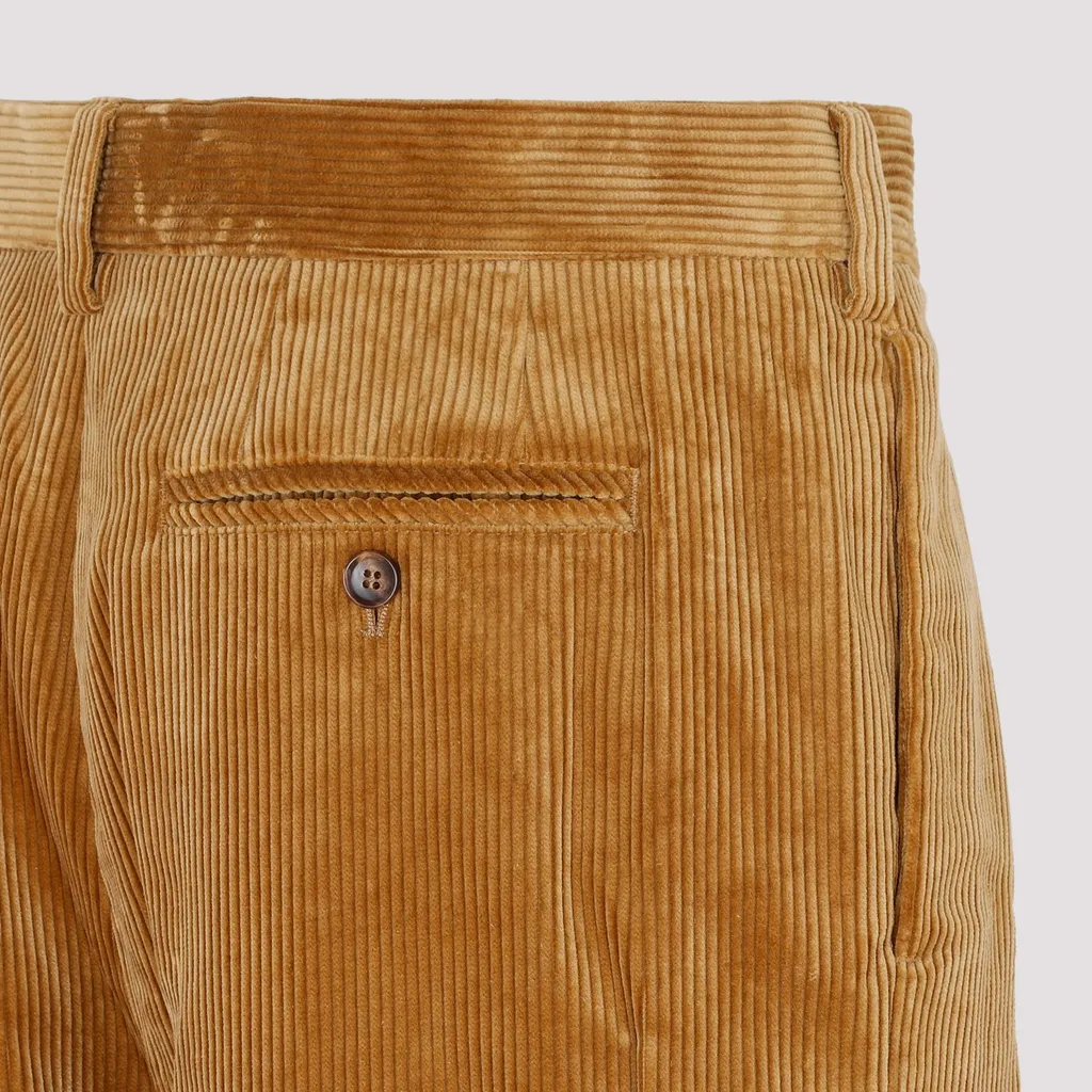 Pleated Corduroy Trousers