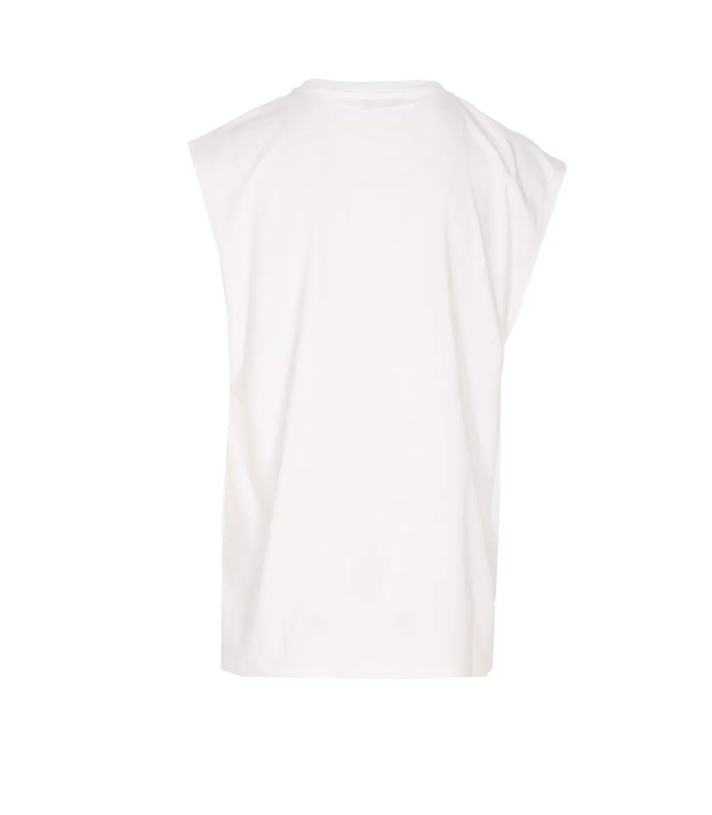 Logo Print Sleeveless T-Shirt