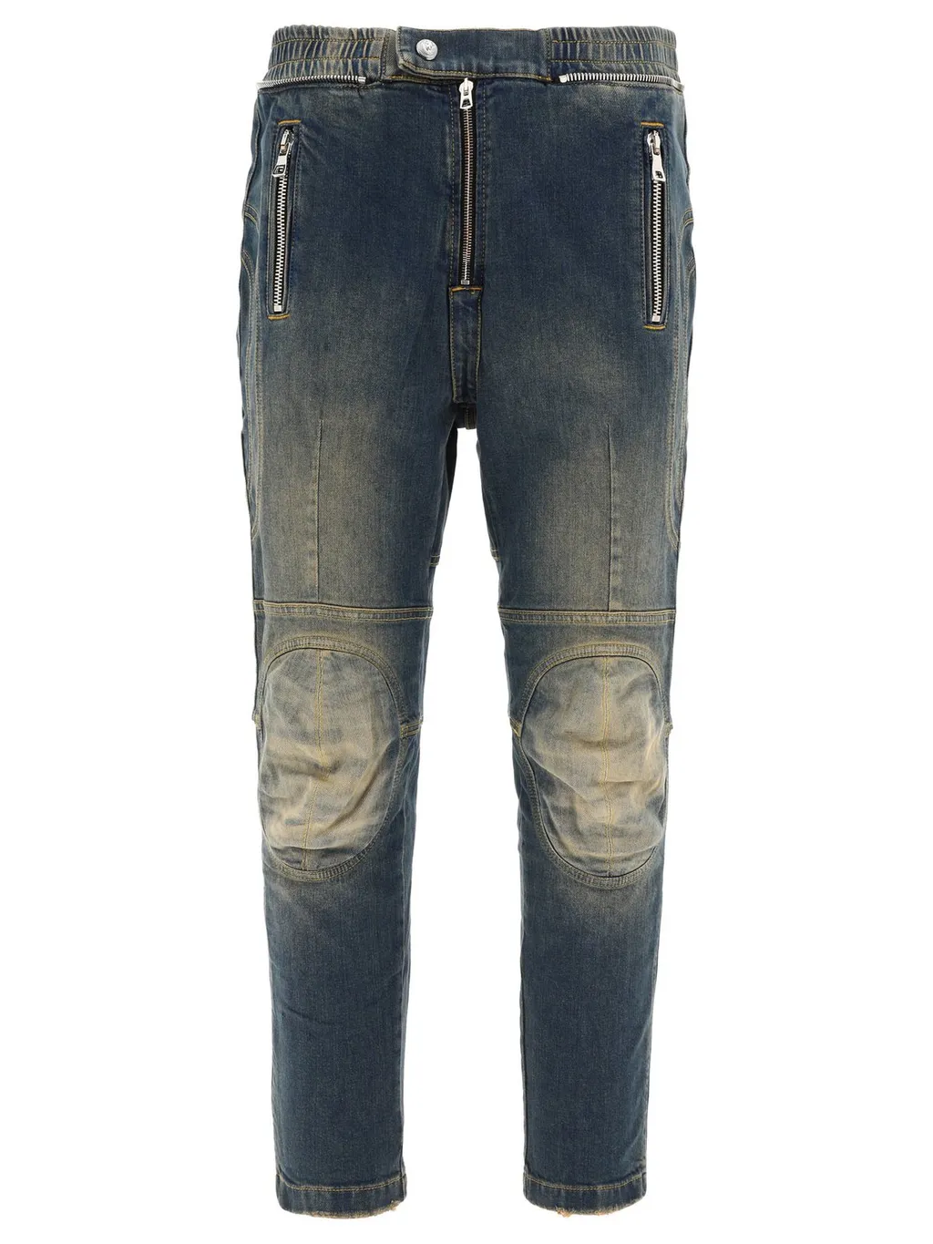 Denim Biker Pants
