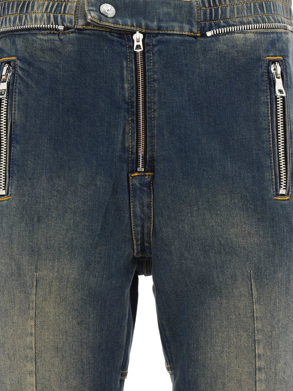 Denim Biker Pants