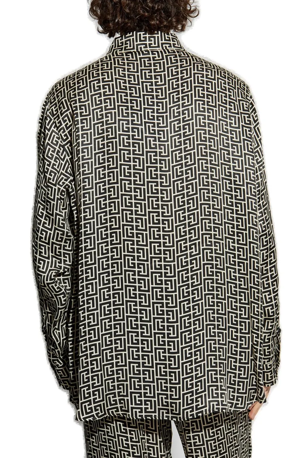 Monogram Print Silk Shirt