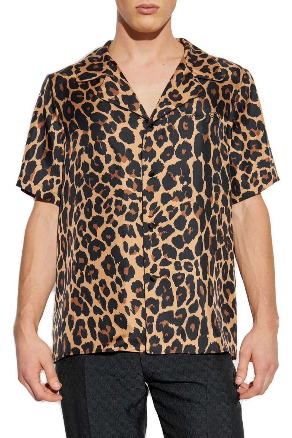 Leopard Print Short Sleeve Shirt