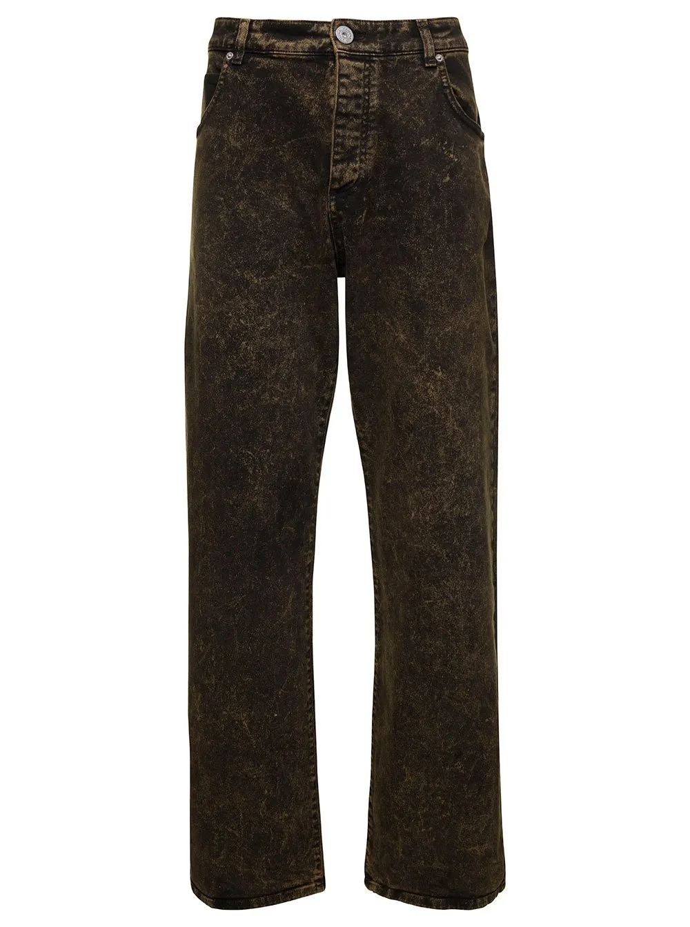 High-Waisted Straight-Leg Jeans
