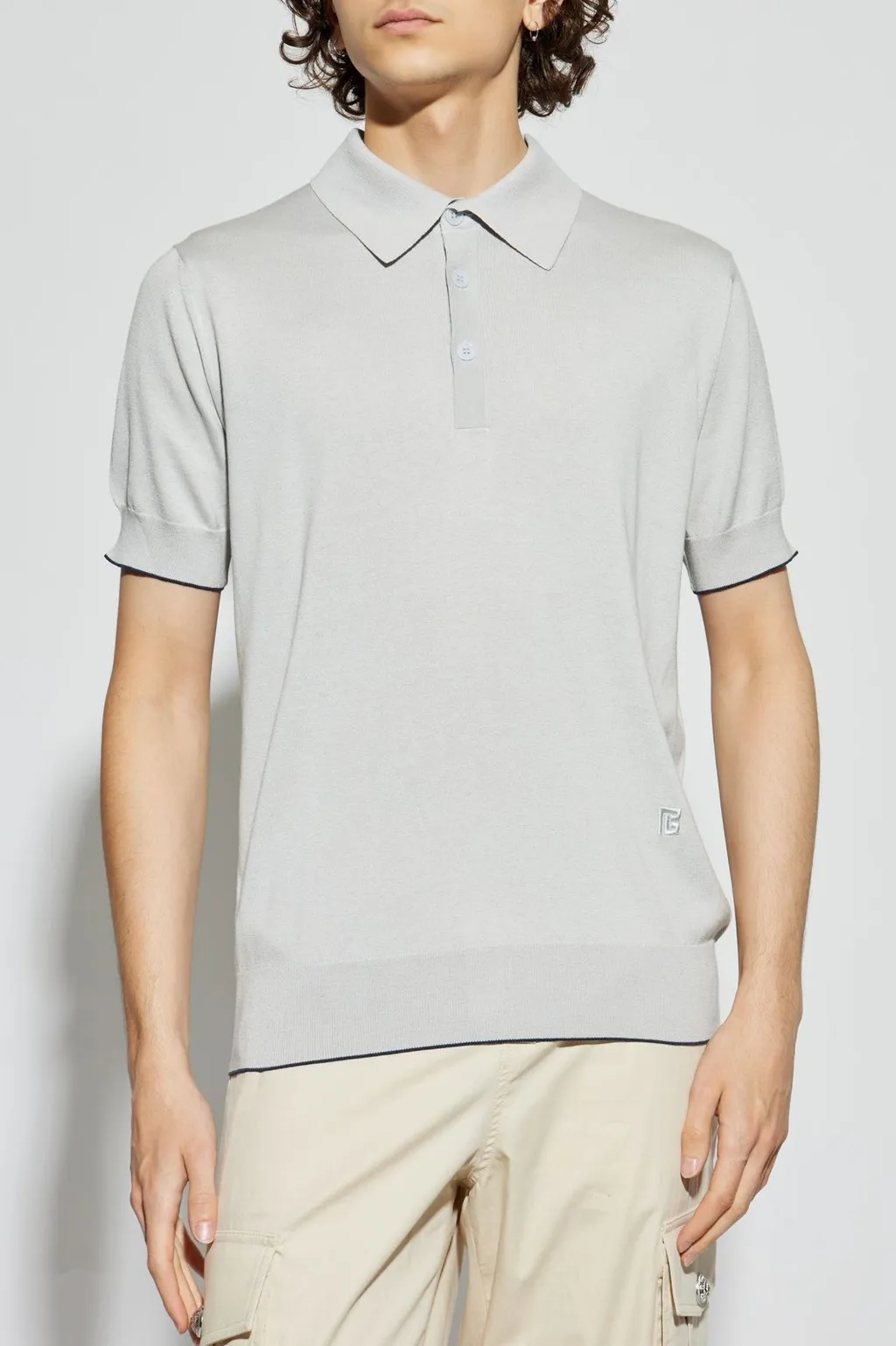 Short-Sleeve Knit Polo Shirt