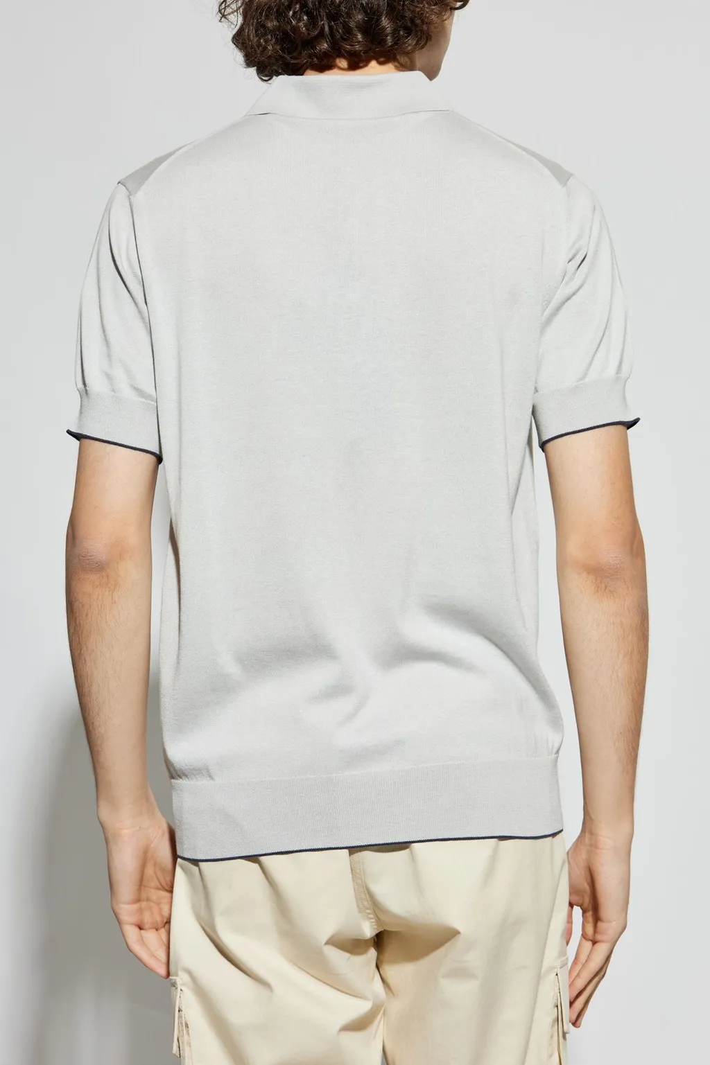 Short-Sleeve Knit Polo Shirt