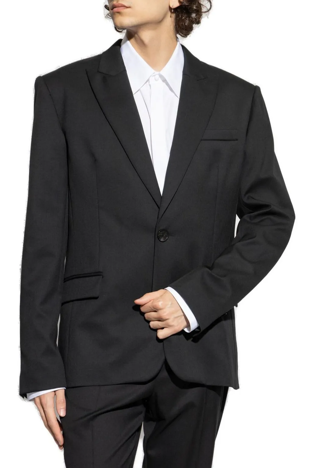 Single-Breasted Wool Blazer