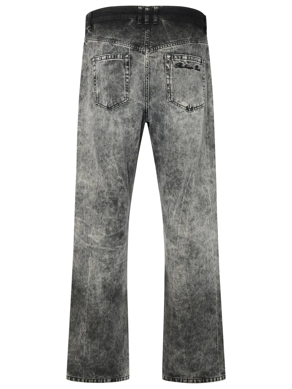Distressed Straight-Leg Jeans