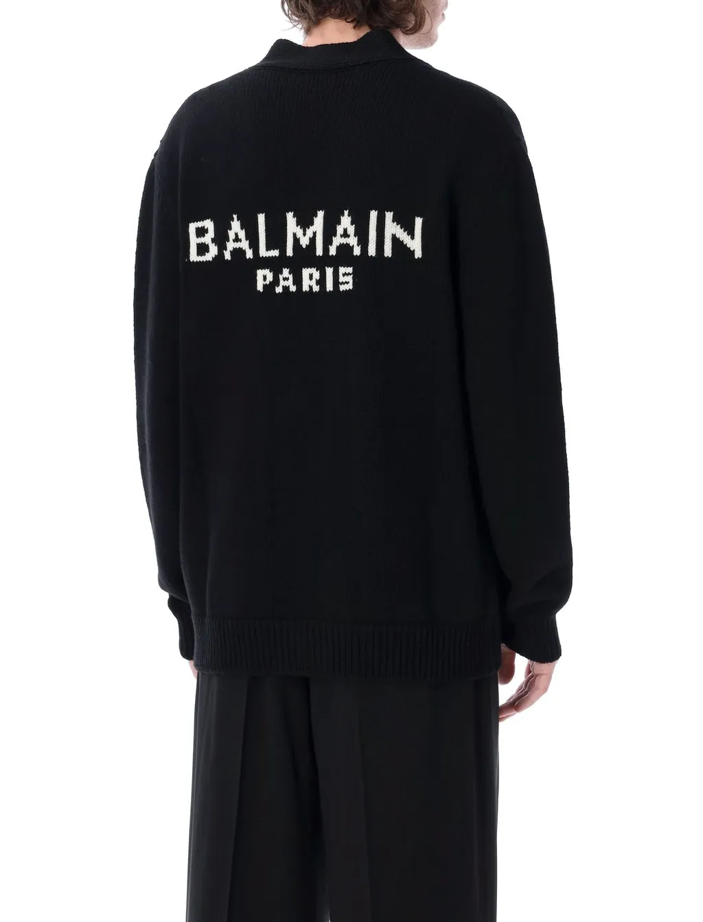 Cardigan With Balmain Paris Logo