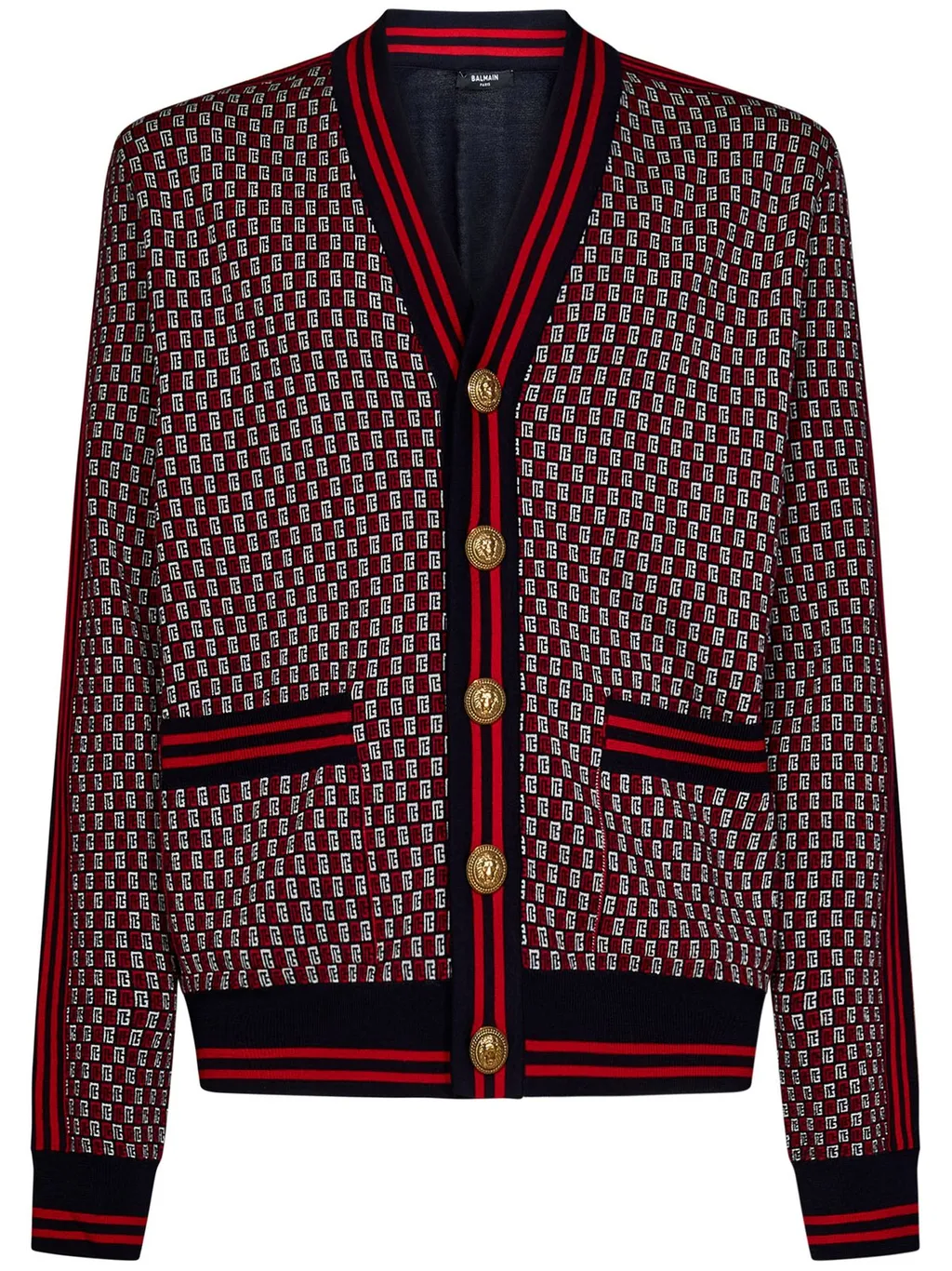 Cardigan With Monogram Print