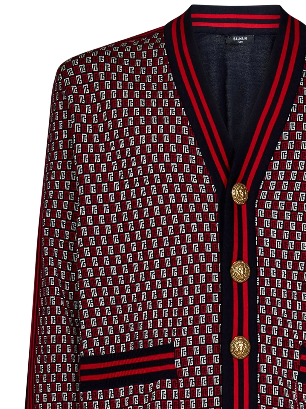 Cardigan With Monogram Print