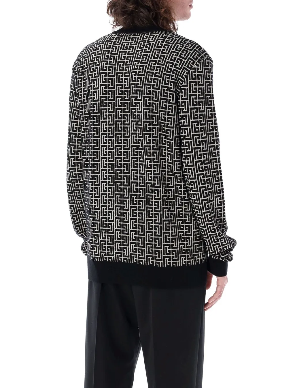 Monogram Jacquard Turtleneck Sweater