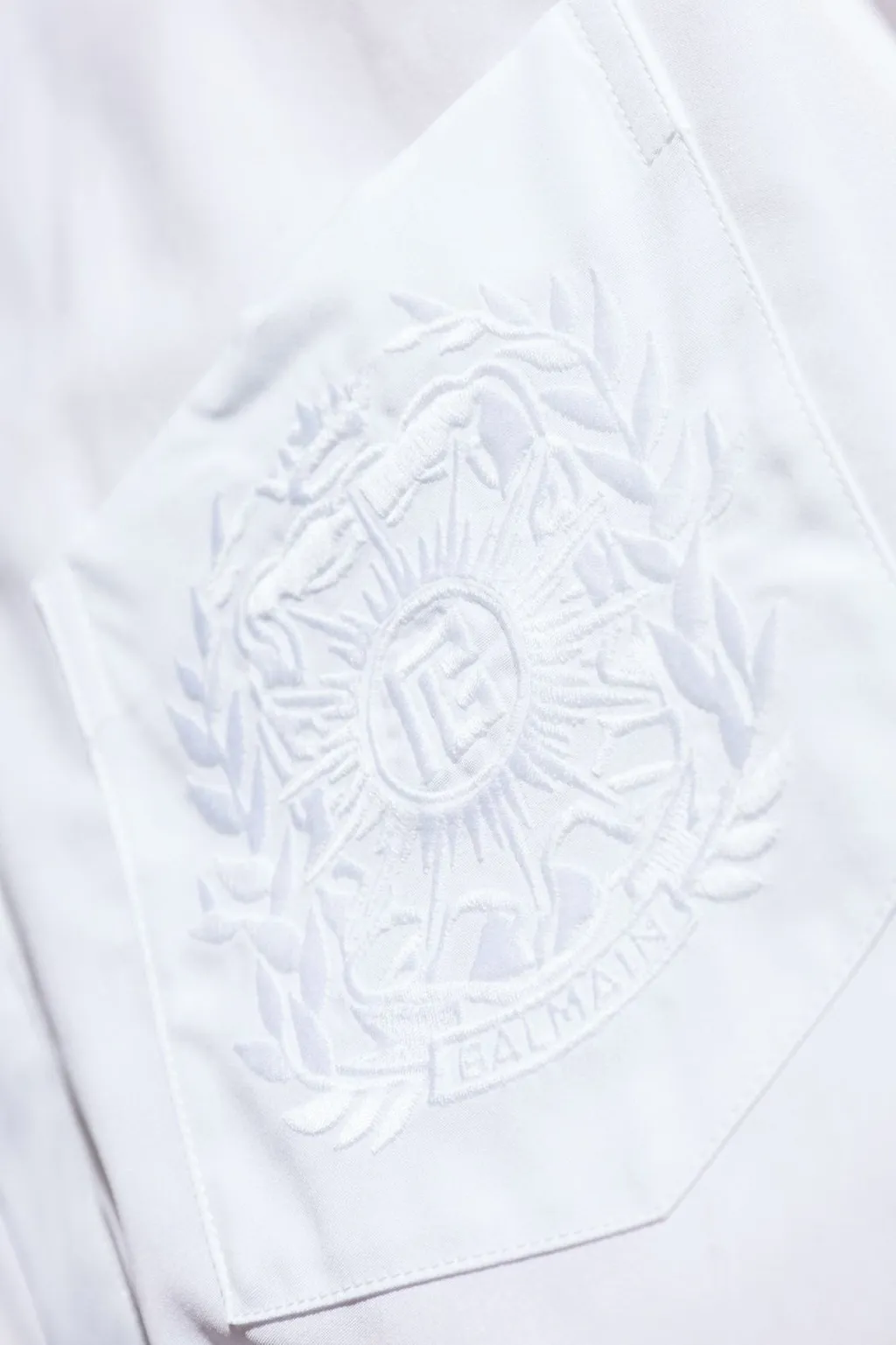 Logo Embroidered Cotton Shirt
