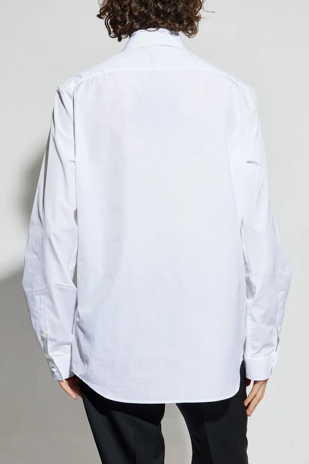 Logo Embroidered Cotton Shirt