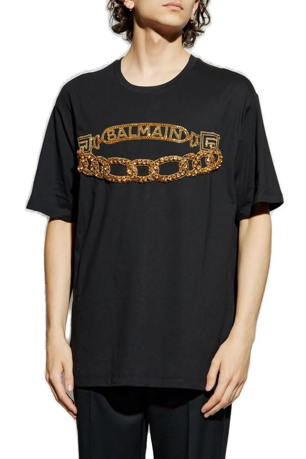 T-Shirt With Chain Print