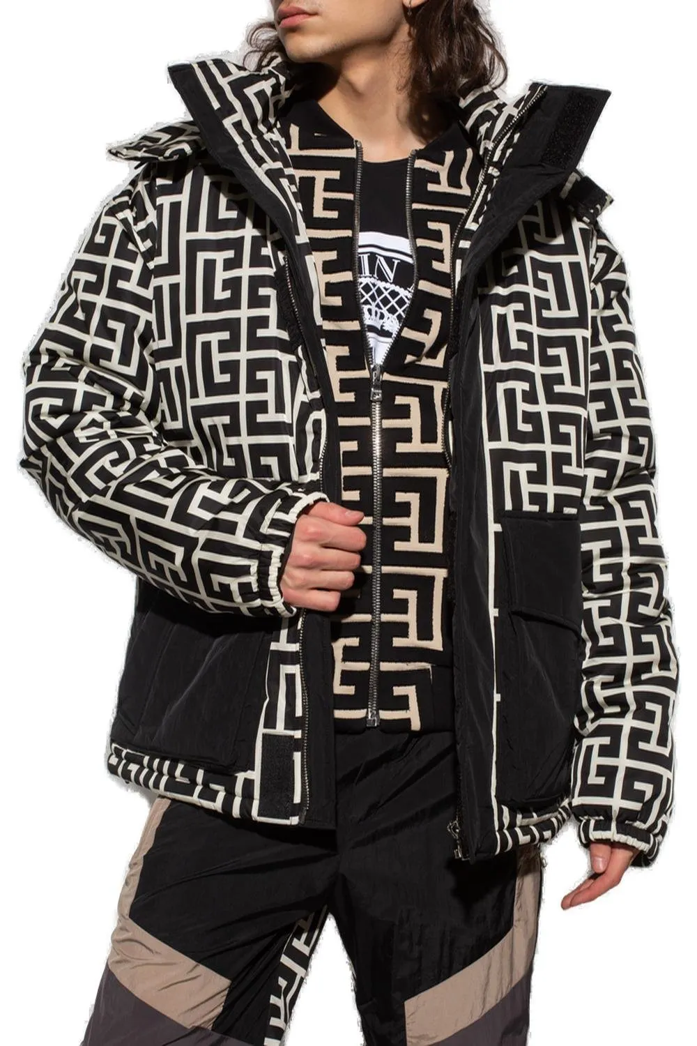 Logo Print Puffer Jacket