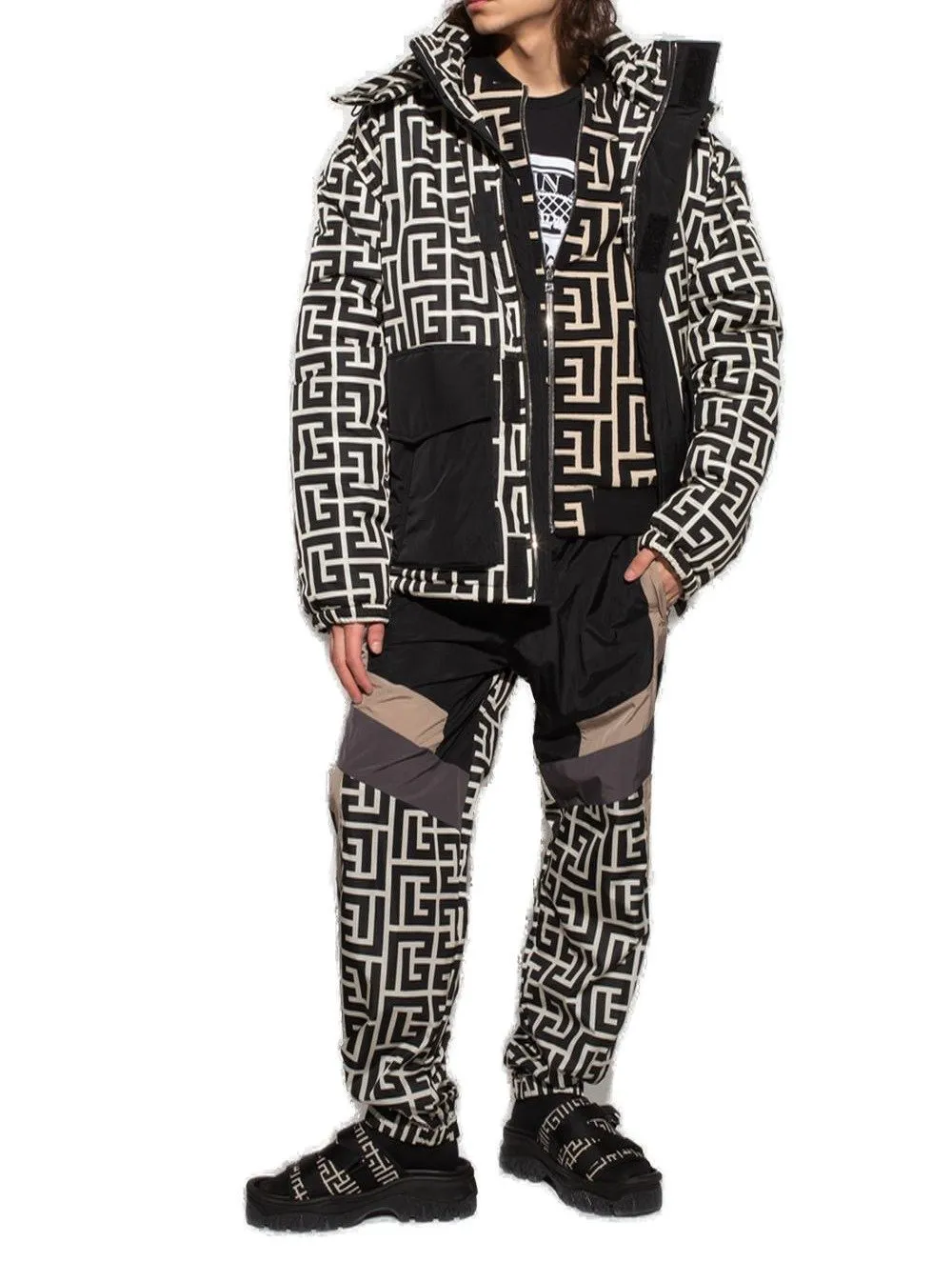 Logo Print Puffer Jacket