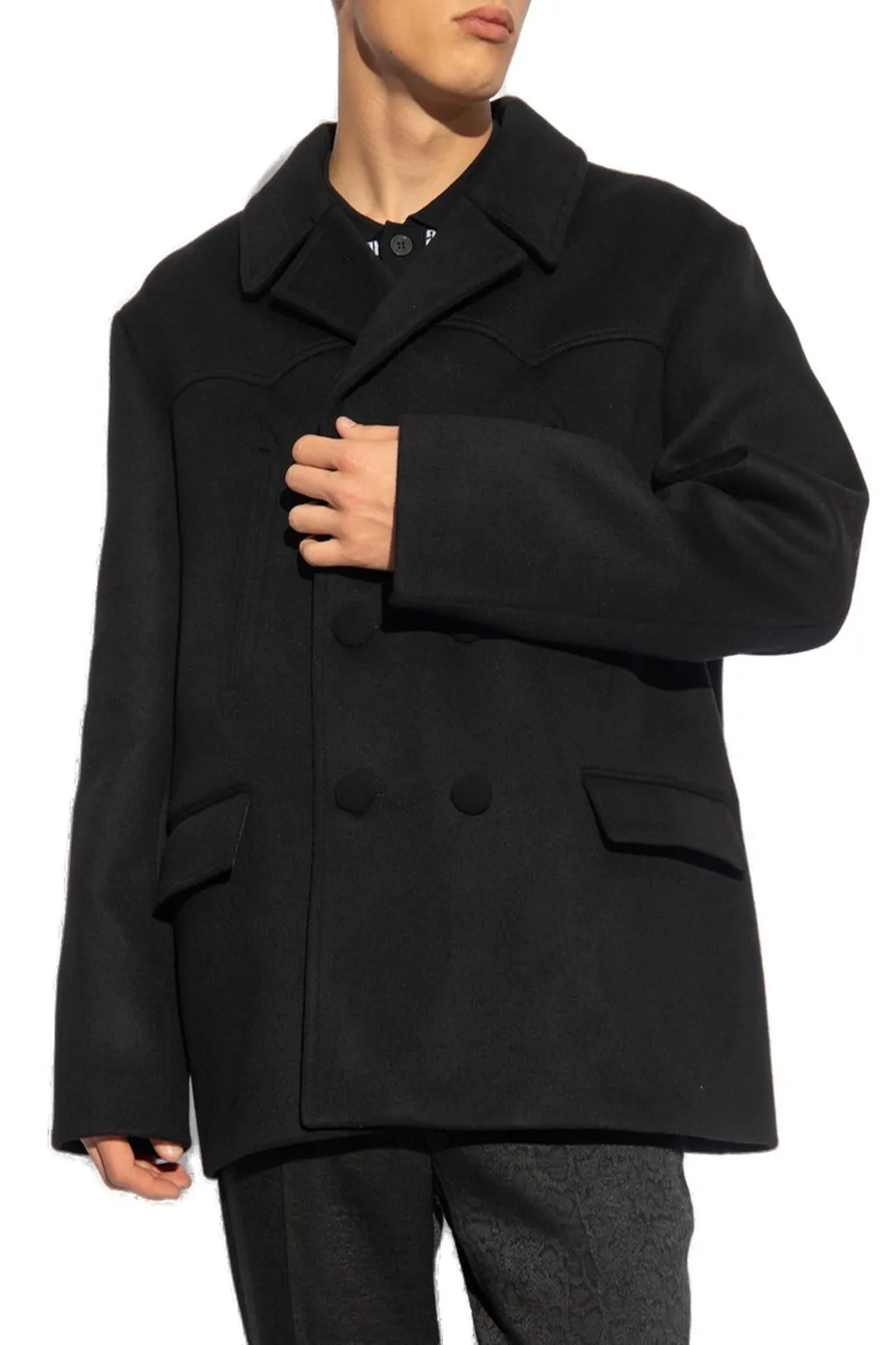 Double-Breasted Wool Coat