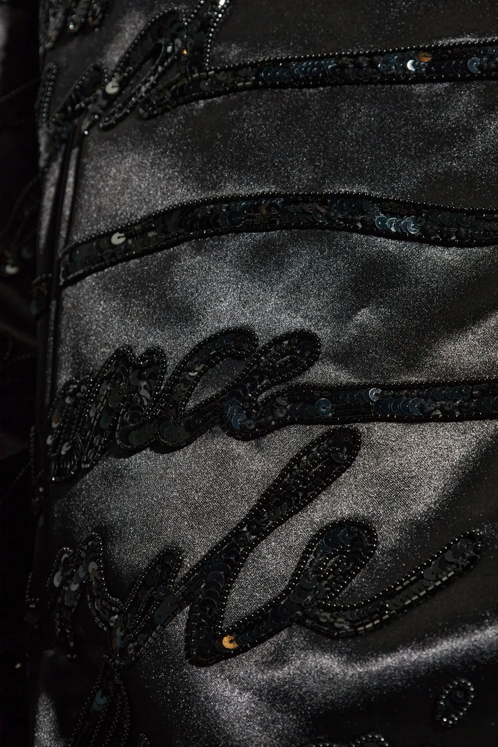 Bomber Jacket With Sequin Embellishment