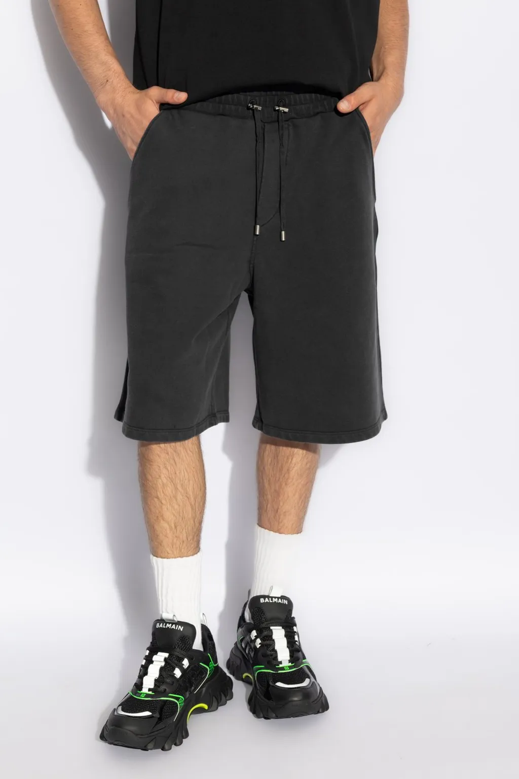 Logo Print Cotton Jersey Shorts