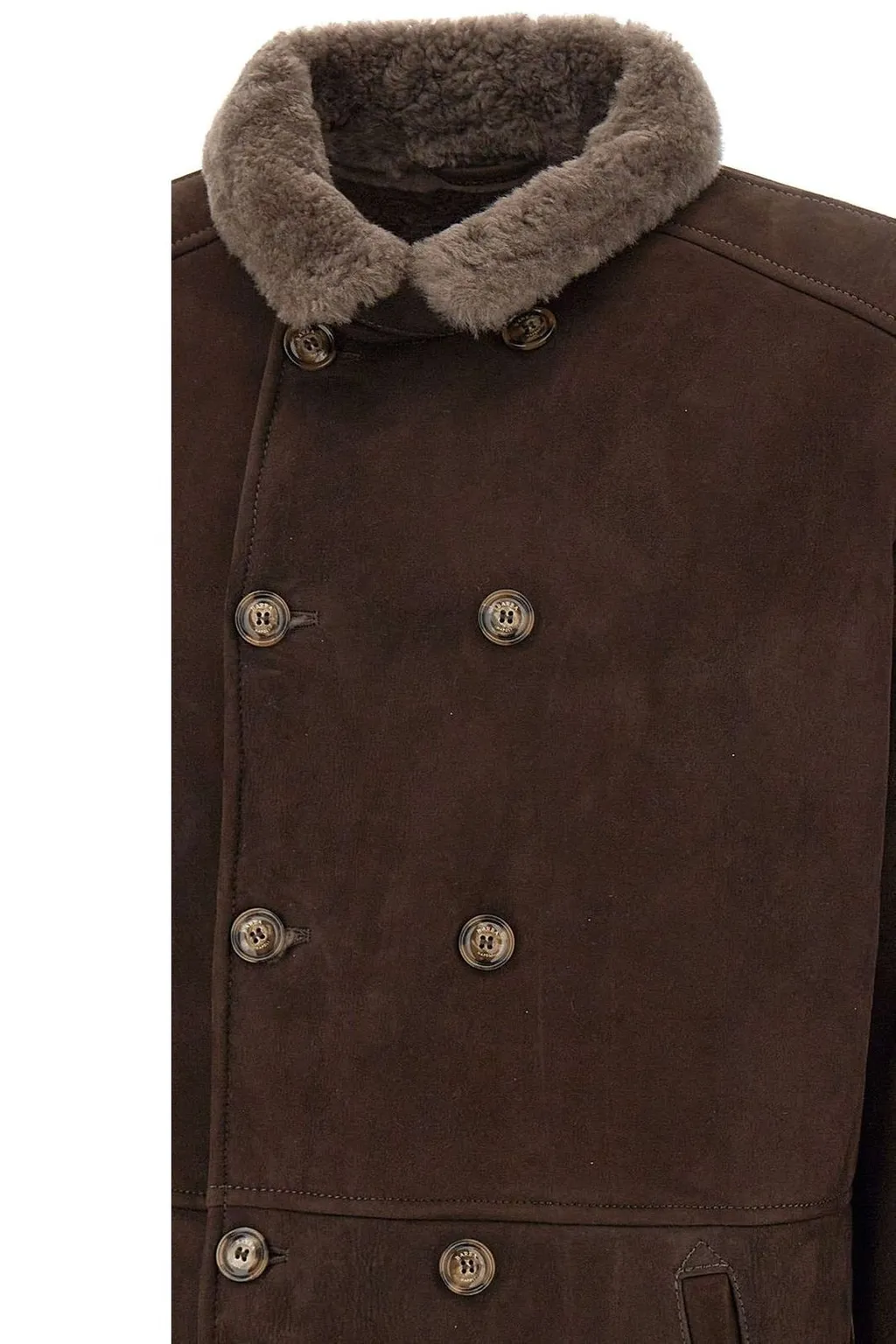 Shearling Lined Double Breasted Jacket