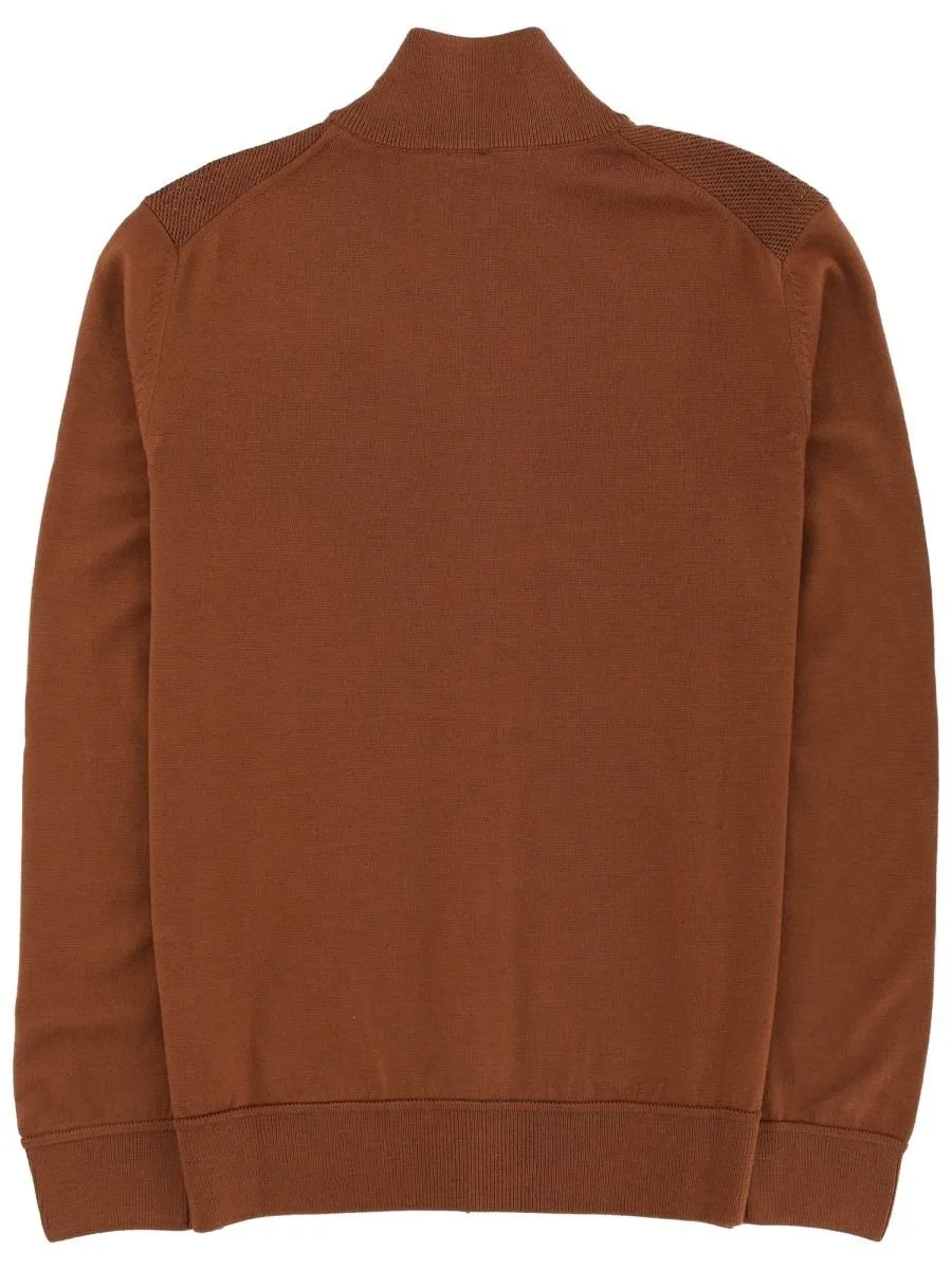 Zip-Up Knit Cardigan