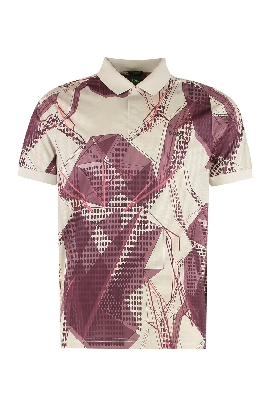 Geometric Print Polo Shirt