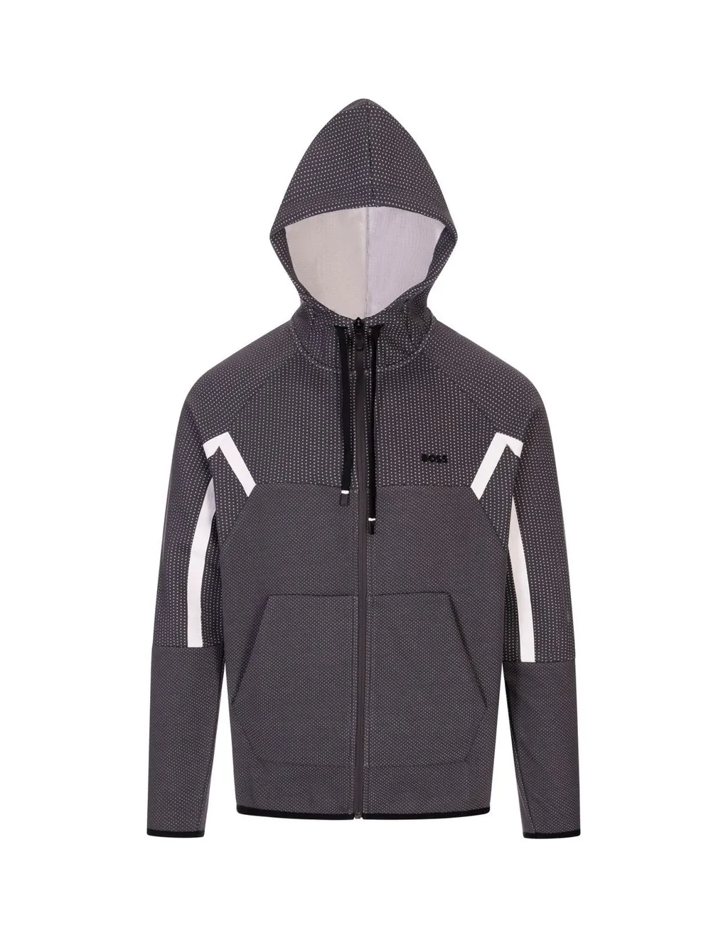 Zip-Up Hoodie With Geometric Pattern