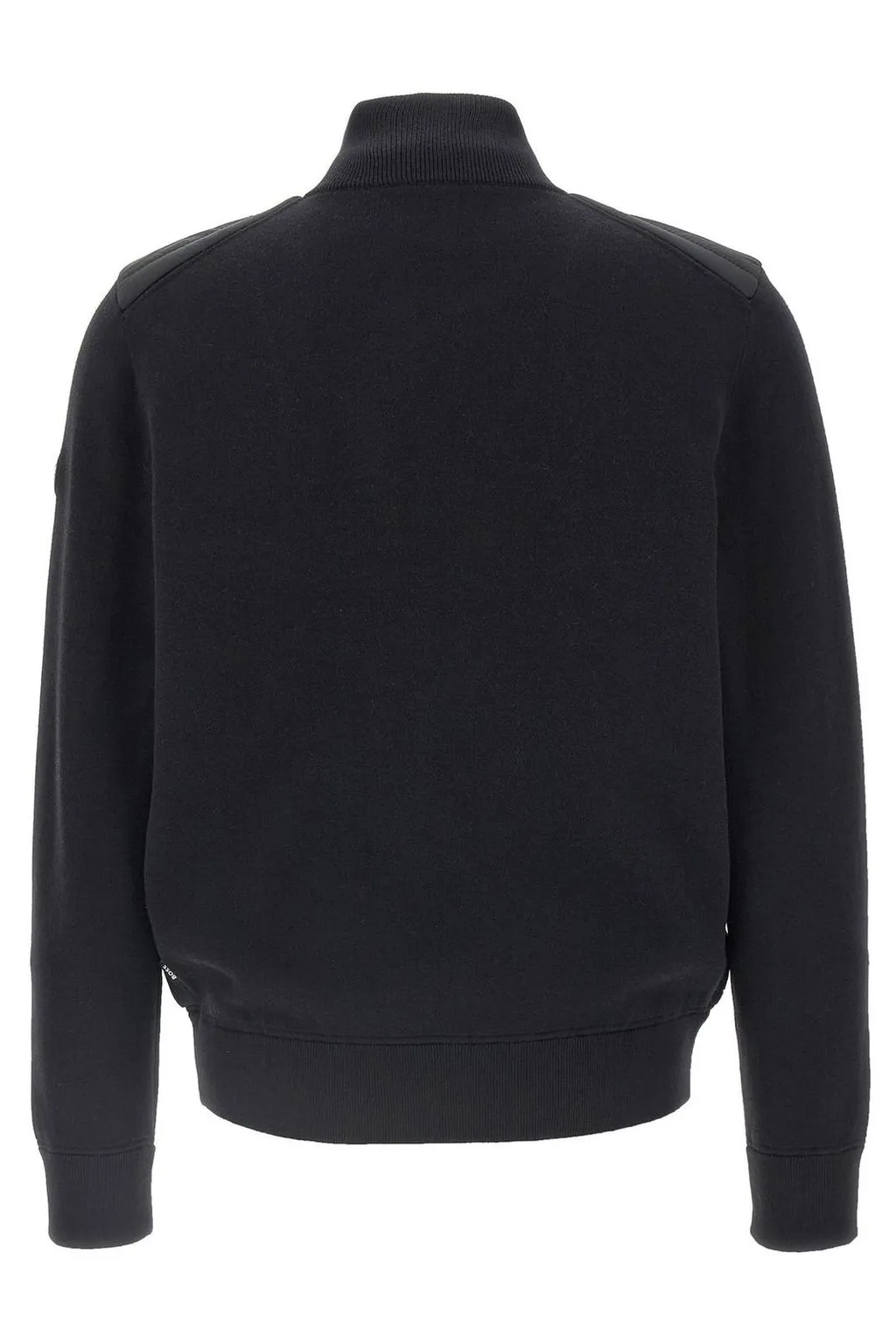 Quilted Bomber Jacket With Knit Sleeves
