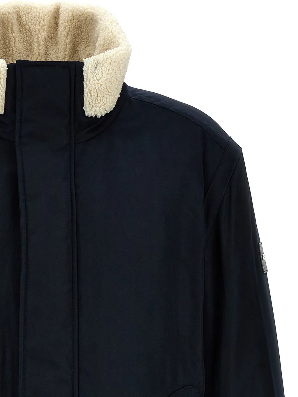 Bomber Jacket With Shearling Collar