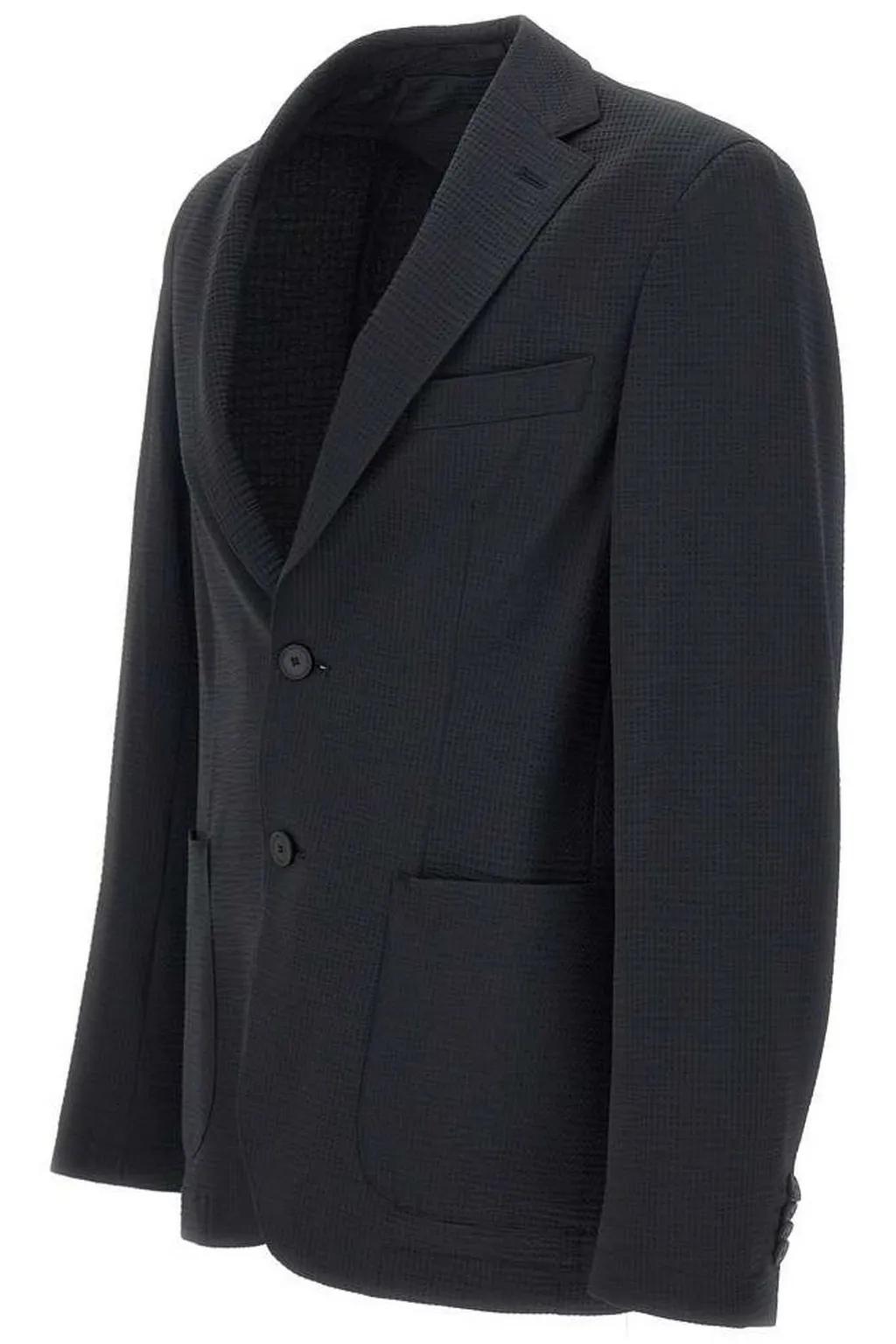 Textured Single-Breasted Jacket