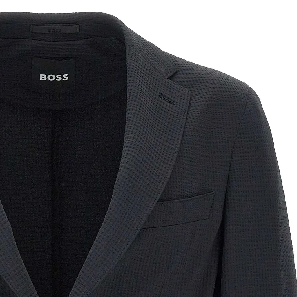 Textured Single-Breasted Jacket